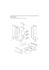 Door Parts Diagram and Parts List for GC-L288GQXP AWBCNA1 LG Refrigerator