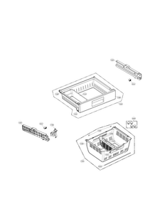 Freezer Parts Diagram and Parts List for LFXS29626S 00 LG Refrigerator