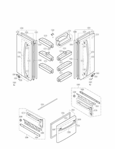 Door Parts Diagram and Parts List for 79577306601  Kenmore Refrigerator