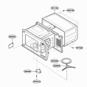 Oven Cavity Parts Diagram and Parts List for MA7005ST CS1EGSE LG Wall Oven