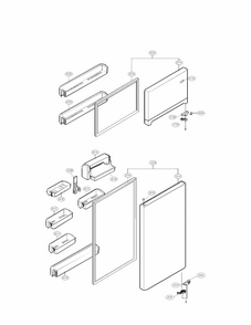 Door Parts Diagram and Parts List for 79569292902  Kenmore Refrigerator