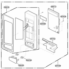 Part Location Diagram of 4781W1M366D LG CONTROLLER ASSEMBLY,KEYP