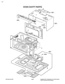 Oven Cavity Parts Diagram and Parts List for MQ1741ASL CSBESEA LG Microwave