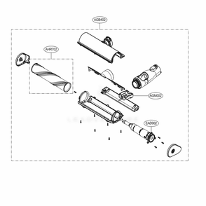 Carpet Nozzle Diagram and Parts List for A906SM AFSELGA LG Upright Vacuum
