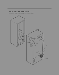 Valve And Water Tube Parts Diagram and Parts List for GR-L318LMJM AMTCNA0 LG Refrigerator