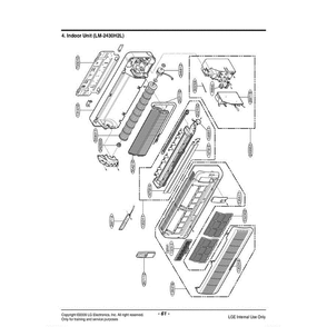 Section Diagram and Parts List for LMN2430H2L AMB6EUS LG Air Conditioner