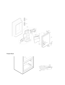 Ice Maker And Ice Bin Parts Diagram and Parts List for LFX29945ST  LG Refrigerator