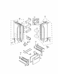 Door Parts Diagram and Parts List for 79570329310  Kenmore Refrigerator