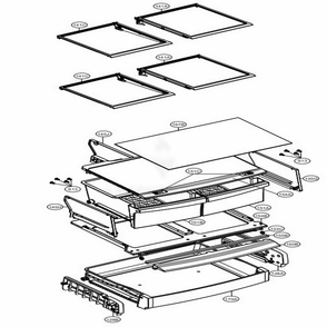 Refrigerator Parts Diagram and Parts List for LFD22786SB AWBCNA1 LG Refrigerator
