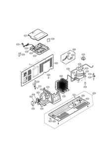 Mechanical Compartment Diagram and Parts List for LSC27910TT 00 LG Refrigerator