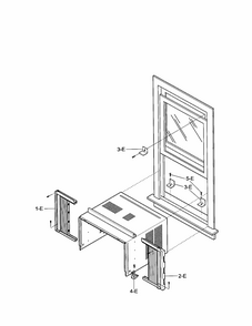 Installation Kit Diagram and Parts List for 58075100500  Kenmore Air Conditioner