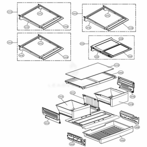 Refrigerator Parts Diagram and Parts List for 73054 ABICSE1 LG Refrigerator