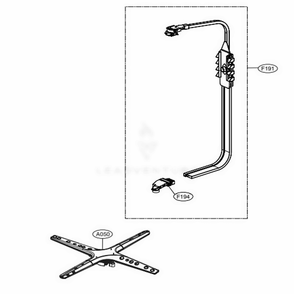 Water Guide Assembly Diagram and Parts List for LDP6809BD ABDESNA LG Dishwasher