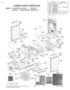 Diagram 9 Diagram and Parts List for FB4753LS ABDELGA LG Range