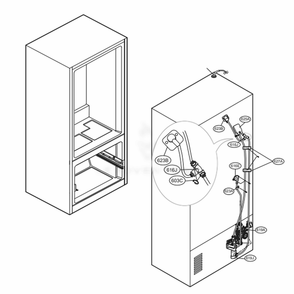 Valve And Water Tube Parts Diagram and Parts List for LFXS26973D ASBCNA4 LG Refrigerator