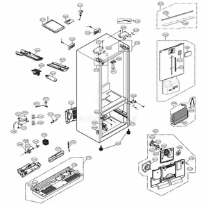 Part Location Diagram of EBR86093703 LG PCB ASSEMBLY,MAIN