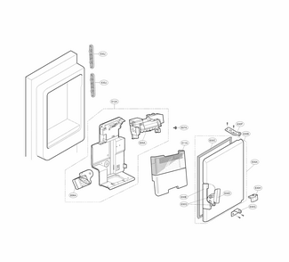 Ice Maker Parts Diagram and Parts List for 79570323310  Kenmore Refrigerator