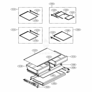 Refrigerator Parts Diagram and Parts List for LRMVS2806S ASTCNA0 LG Refrigerator