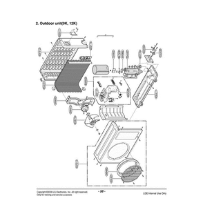 Section Diagram and Parts List for LSUC121PMA AMTAEUS LG Air Conditioner