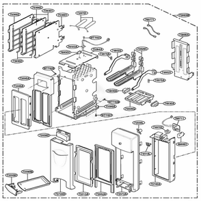 Part Location Diagram of 3550W1A148C LG COVER,INNER