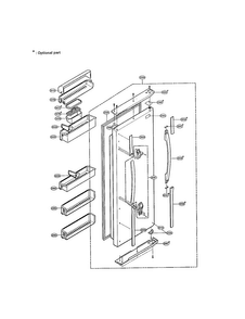 Refrigerator Door Diagram and Parts List for LRSPC2331NI  LG Refrigerator