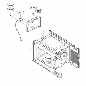 Sensor Parts Diagram and Parts List for UMC5200AAS CSBEMGR LG Wall Oven