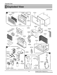 Diagram 1 Diagram and Parts List for LT0816CER AT1AUSH LG Air Conditioner