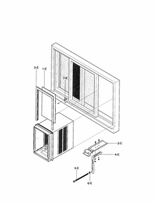Installation Kit Diagram and Parts List for 58075063500  Kenmore Air Conditioner