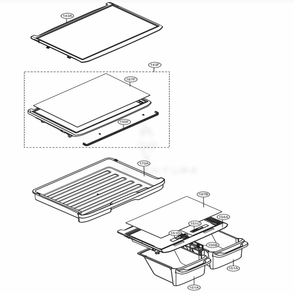 Refrigerator Parts Diagram and Parts List for 68033 ASTCSE1 LG Refrigerator