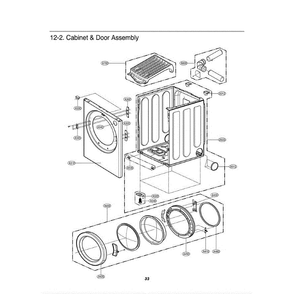 Section 2 Diagram and Parts List for DLE2532W ABWEEUS LG Dryer