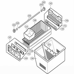 Freezer Parts Diagram and Parts List for 78543 AST2SER LG Refrigerator