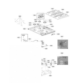 Part Location Diagram of AEB74684604 LG GRILLE ASSEMBLY - Left