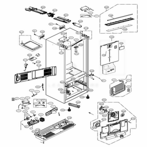 Case Parts Diagram and Parts List for LMXS28626D ASBCNA0 LG Refrigerator