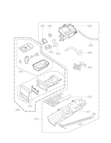 Panel Drawer Assembly And Guide Assembly Parts Diagram and Parts List for DLGX4071V  LG Dryer