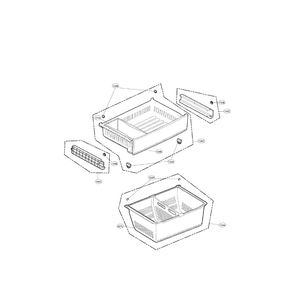 Freezer Diagram and Parts List for LFX28995ST 00 LG Refrigerator