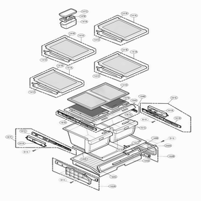 Refrigerator Parts Diagram and Parts List for 75192 ASWCSER LG Refrigerator