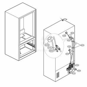 Valve And Water Tube Parts Diagram and Parts List for LFXS26973D ASBCNA2 LG Refrigerator