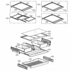 Refrigerator Parts Diagram and Parts List for LFXS24623B AWBCNA1 LG Refrigerator