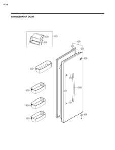 Refrigerator Door Diagram and Parts List for GM-L237ZQHL ABICSE0 LG Refrigerator