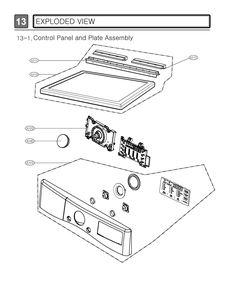 Control Panel And Plate Assembly Diagram and Parts List for DLGX4081B ABLEEUS LG Dryer