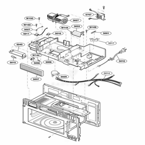 Interior Parts 2 Diagram and Parts List for 80803 AS1ESEA LG Wall Oven