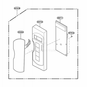 Control Panel Parts Diagram and Parts List for MAB845SV CSLEBBY LG Microwave