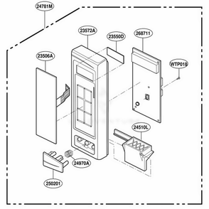 Part Location Diagram of 6871W2S197E LG PCB ASSEMBLY,SUB