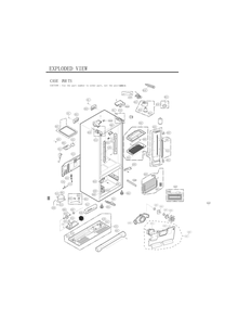 Case Parts Diagram and Parts List for GC-L258VQXD ASWCNA5 LG Refrigerator