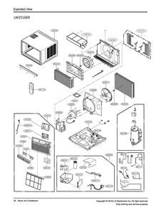 Diagram 1 Diagram and Parts List for W3NC25TNCE2 AT3AHDP LG Air Conditioner