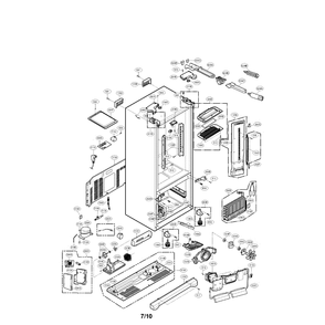 Case Diagram and Parts List for LFX21976ST 00 LG Refrigerator