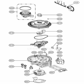 Sump Assembly Diagram and Parts List for LDS5040WW ABWEEUS LG Dishwasher