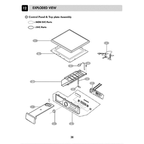 Section 1 Diagram and Parts List for DLEC733W AOWEEUS LG Dryer