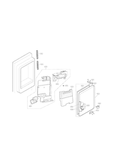 Ice Maker And Ice Bin Parts Diagram and Parts List for LFX28968ST 01 LG Refrigerator