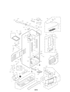 Case Parts Diagram and Parts List for LFX28968ST 04 LG Refrigerator